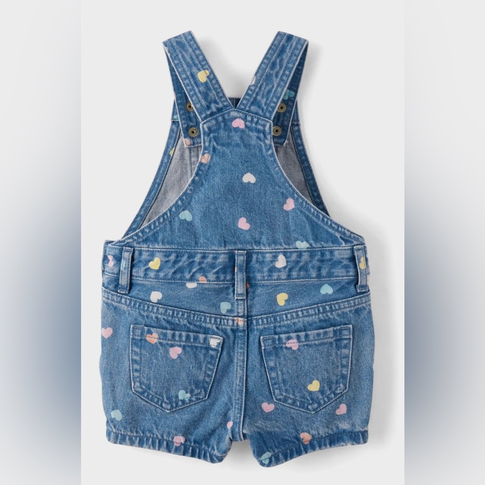 The Children's Place Blue Heart Print Overalls - Picture 4 of 5